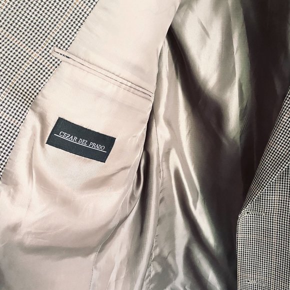 Modern Vintage Wool & Silk Blend Paid Oversize Blazer - Picture 6 of 8